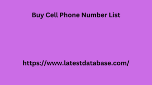 Buy Cell Phone Number List